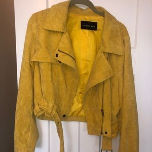 Yellow Velvety Blazer